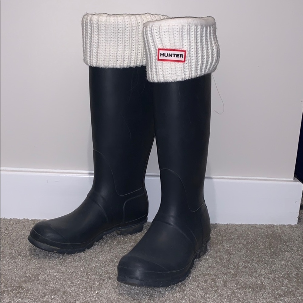 Hunter Rain Boots w/ Insert - Navy Blue